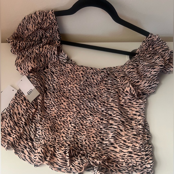 bp Tops - BP PINK BLACK CAMP MIDSIZE BLOUSE